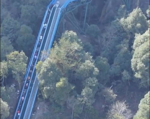 浙江臺州神仙居景區(qū),現(xiàn)在爬山都用電梯了,景區(qū)電梯直達(dá)山頂